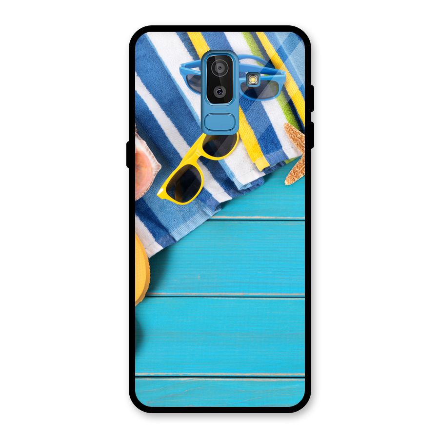 Beach Ready Glass Back Case for Galaxy J8