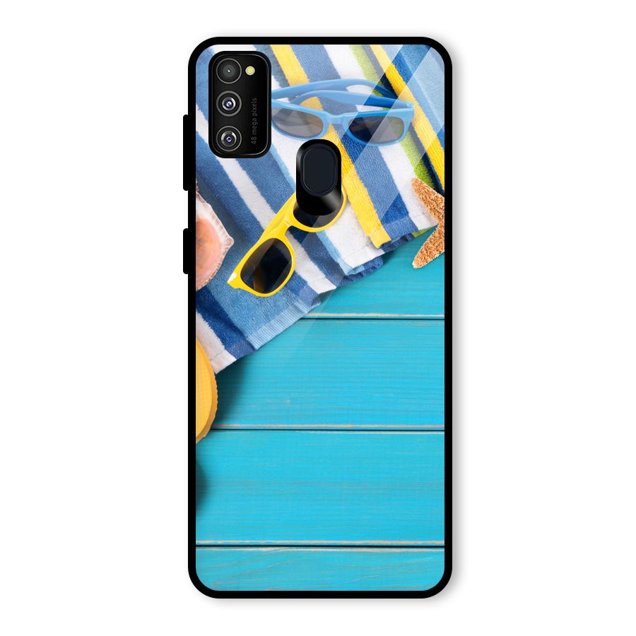 Beach Ready Glass Back Case for Galaxy M30s