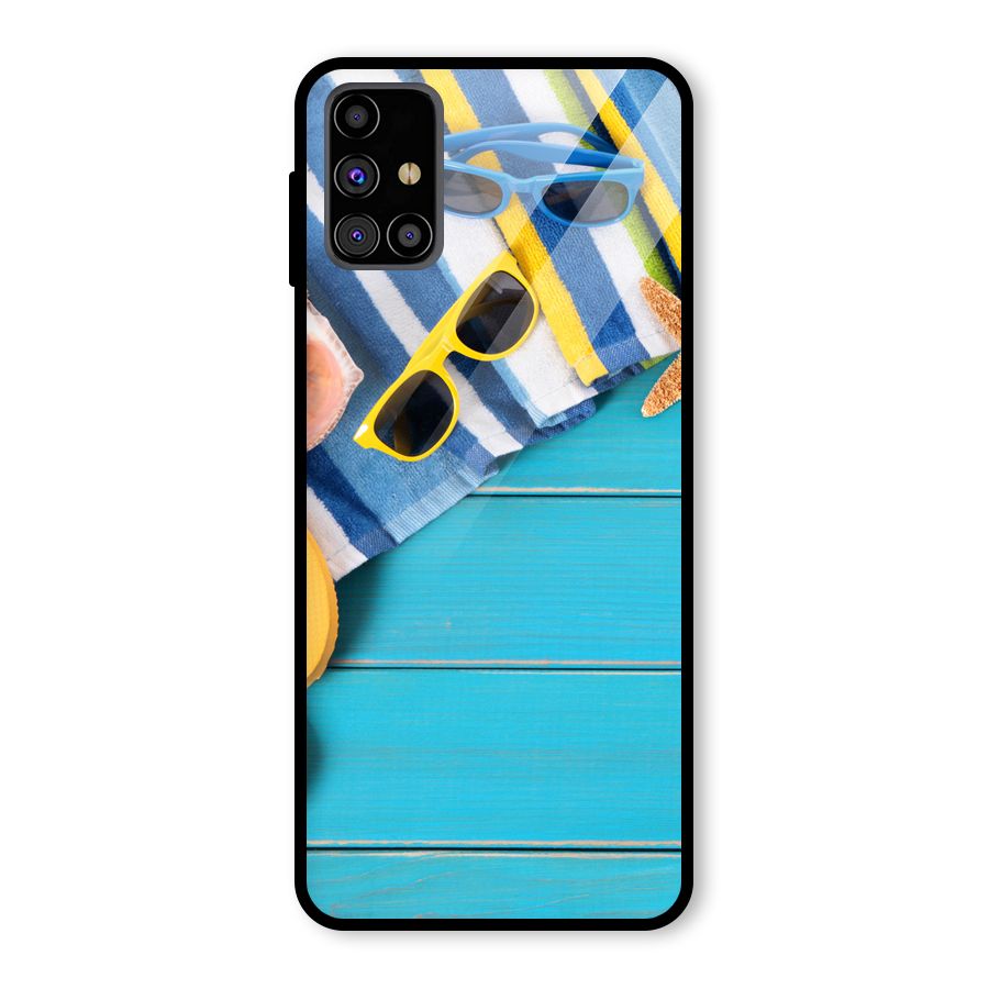 Beach Ready Glass Back Case for Galaxy M31s