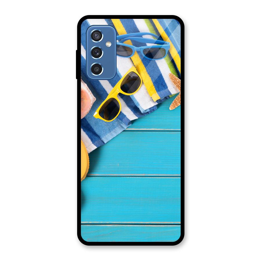 Beach Ready Glass Back Case for Galaxy M52 5G