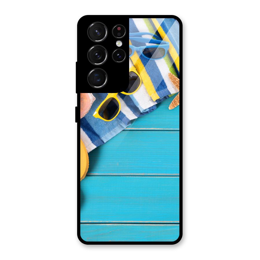 Beach Ready Glass Back Case for Galaxy S21 Ultra 5G