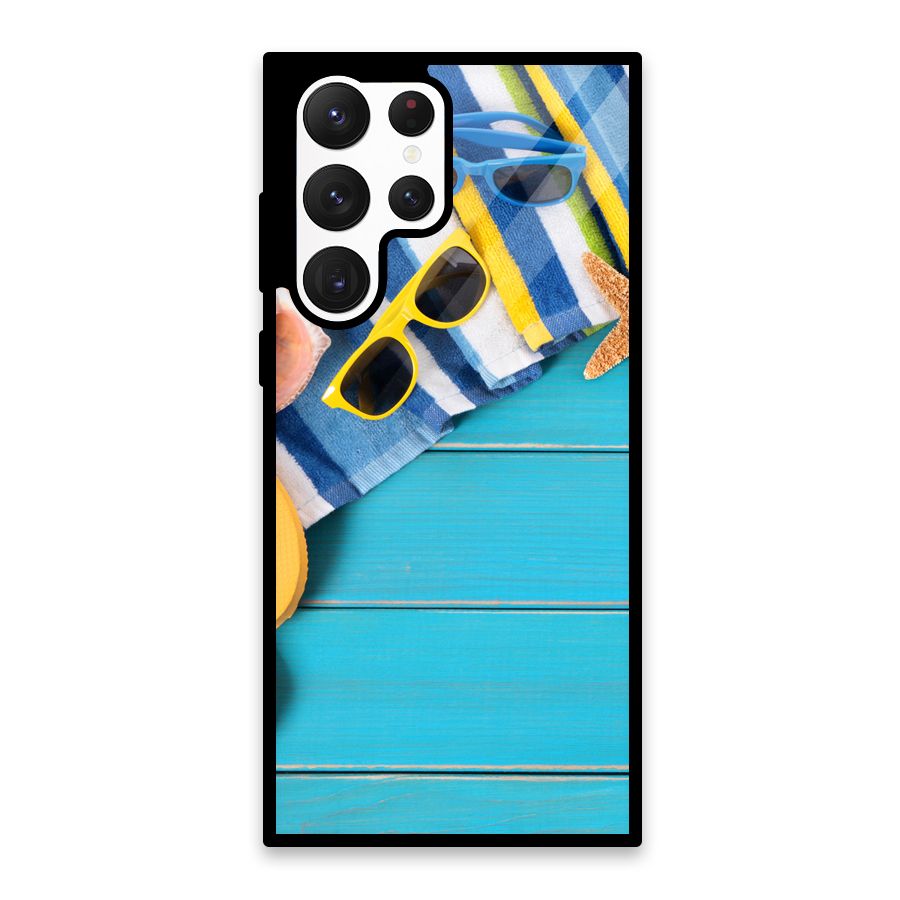 Beach Ready Glass Back Case for Galaxy S22 Ultra 5G