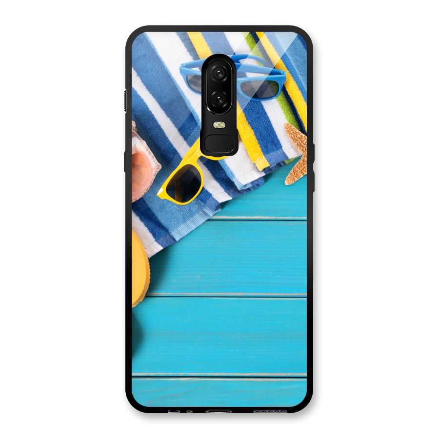 Beach Ready Glass Back Case for OnePlus 6