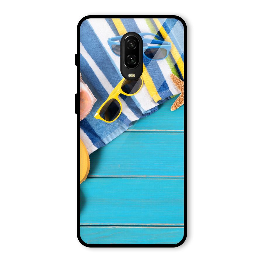 Beach Ready Glass Back Case for OnePlus 6T