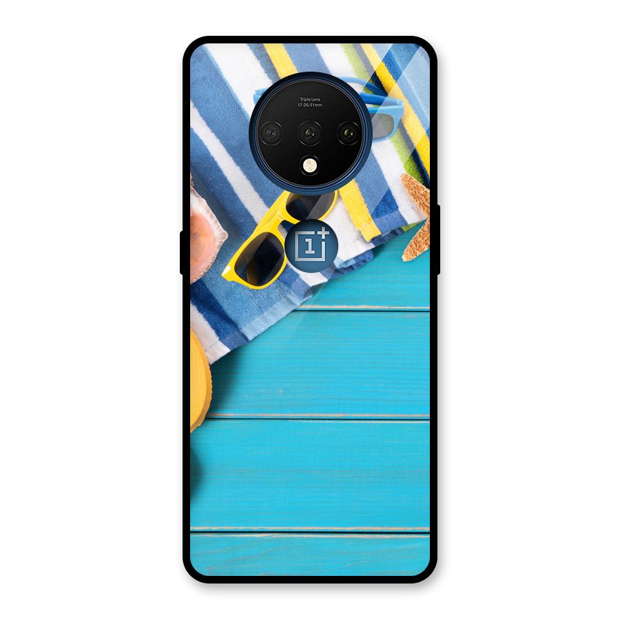 Beach Ready Glass Back Case for OnePlus 7T