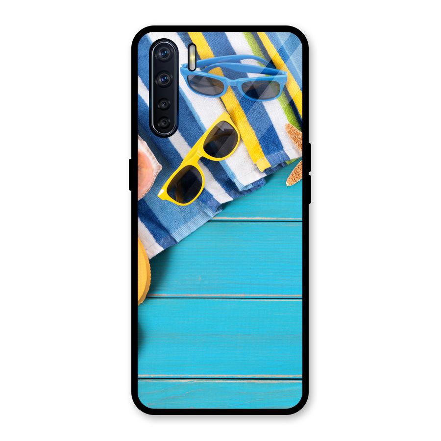 Beach Ready Glass Back Case for Oppo F15