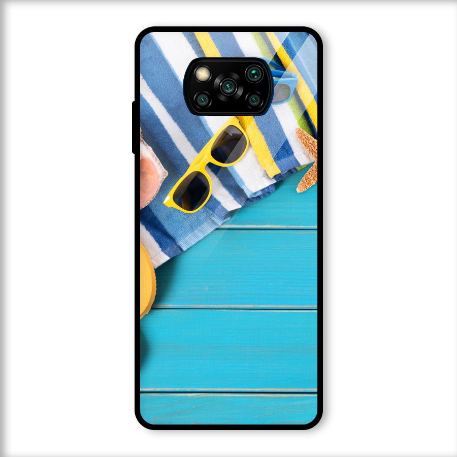 Beach Ready Glass Back Case for Poco X3