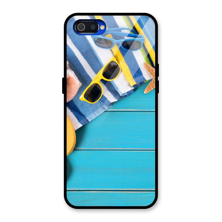 Beach Ready Glass Back Case for Realme C2