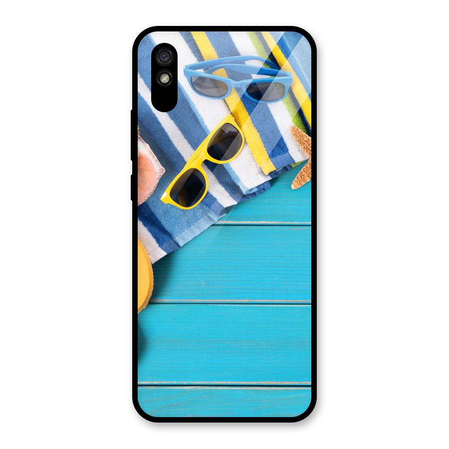 Beach Ready Glass Back Case for Redmi 9A