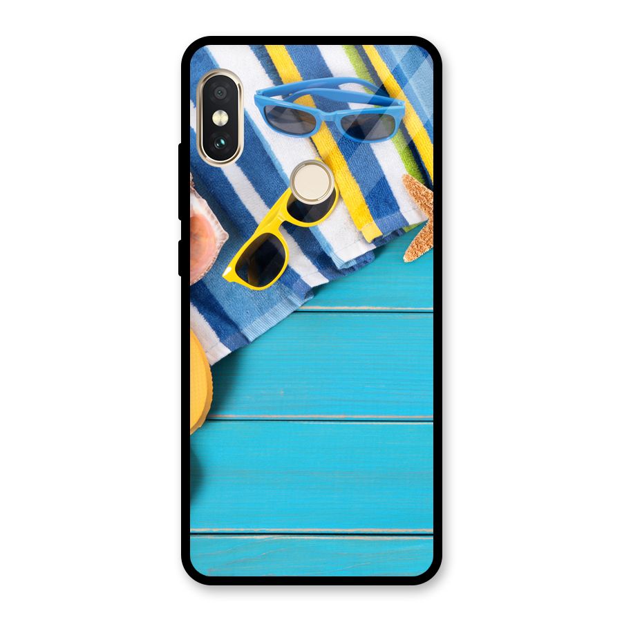 Beach Ready Glass Back Case for Redmi Note 5 Pro