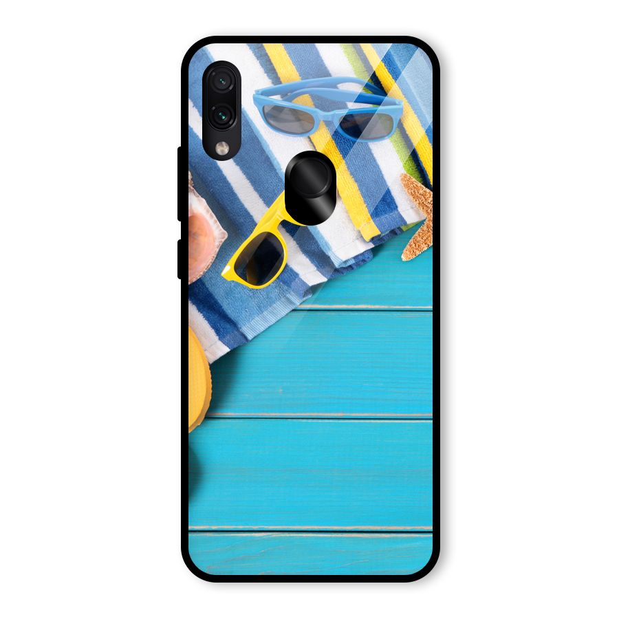 Beach Ready Glass Back Case for Redmi Note 7 Pro