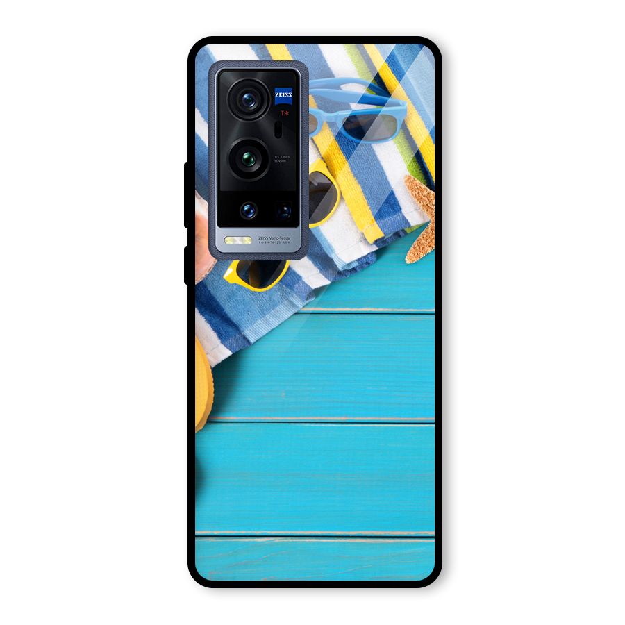 Beach Ready Glass Back Case for Vivo X60 Pro Plus