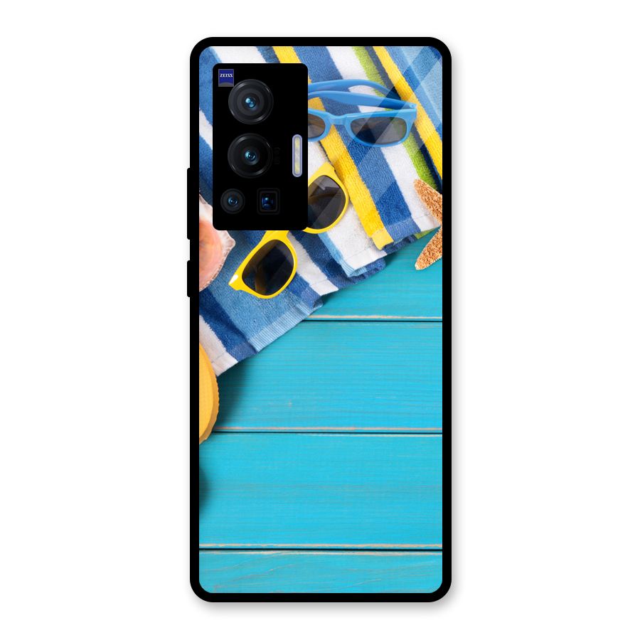 Beach Ready Glass Back Case for Vivo X70 Pro