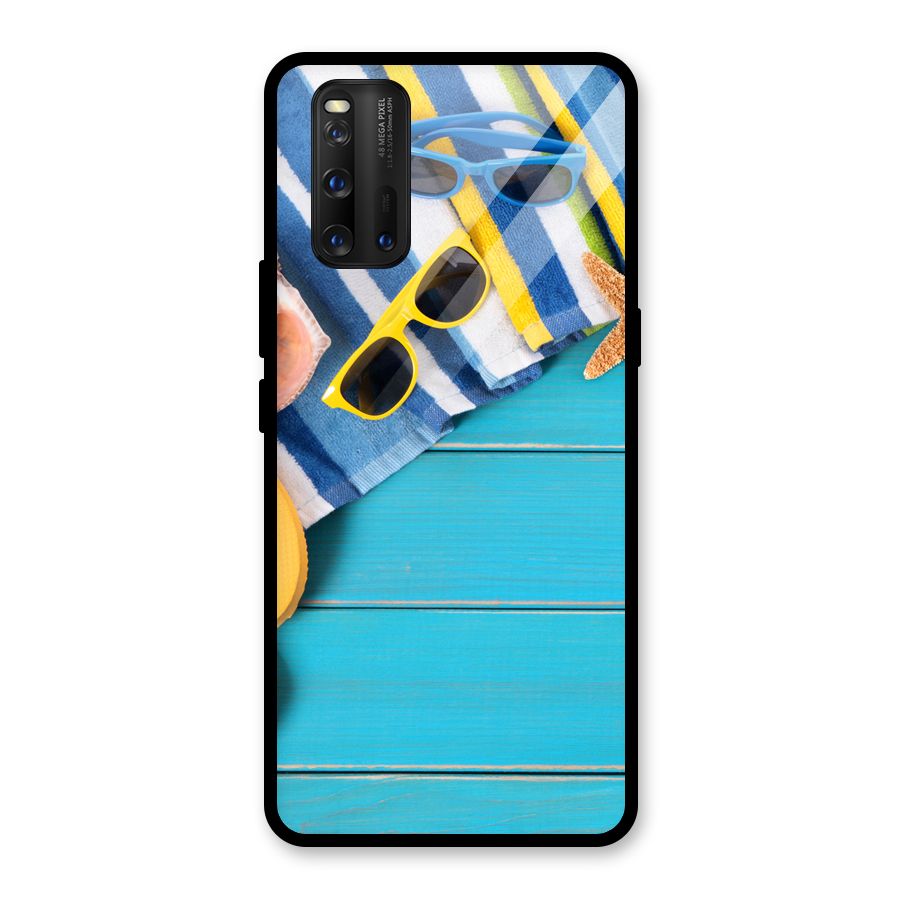 Beach Ready Glass Back Case for Vivo iQOO 3