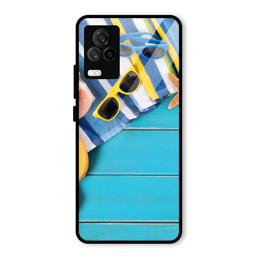 Beach Ready Glass Back Case for Vivo iQOO 7 Legend 5G