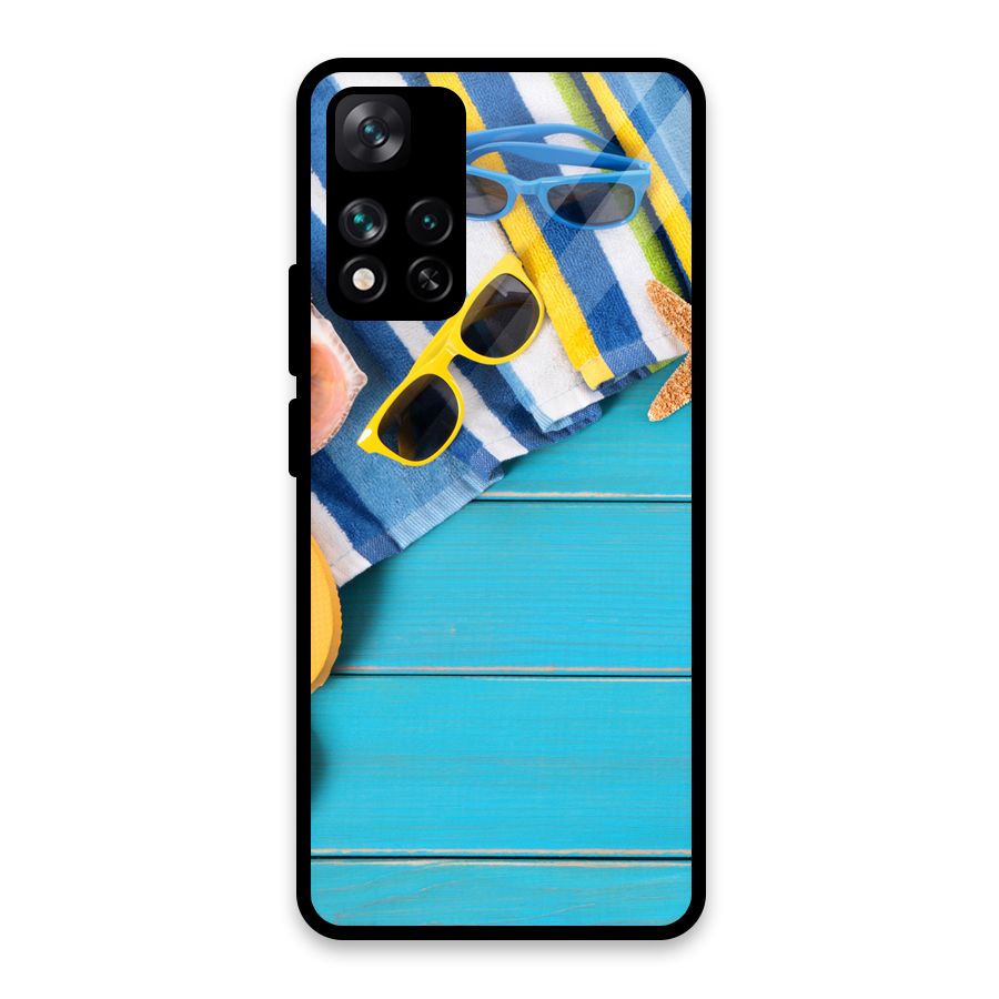 Beach Ready Glass Back Case for Xiaomi 11i HyperCharge 5G