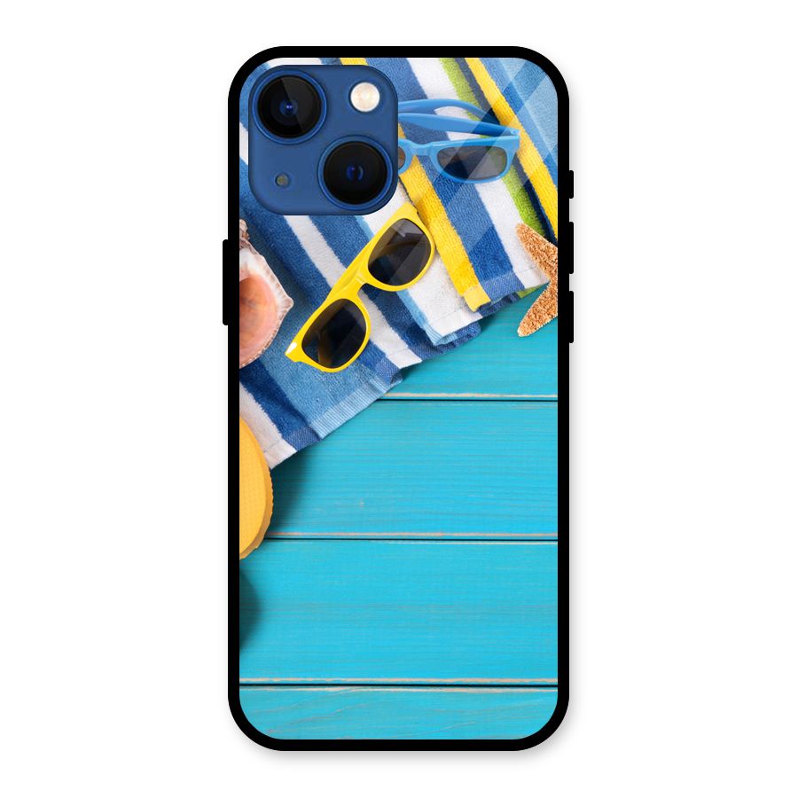 Beach Ready Glass Back Case for iPhone 13 Mini