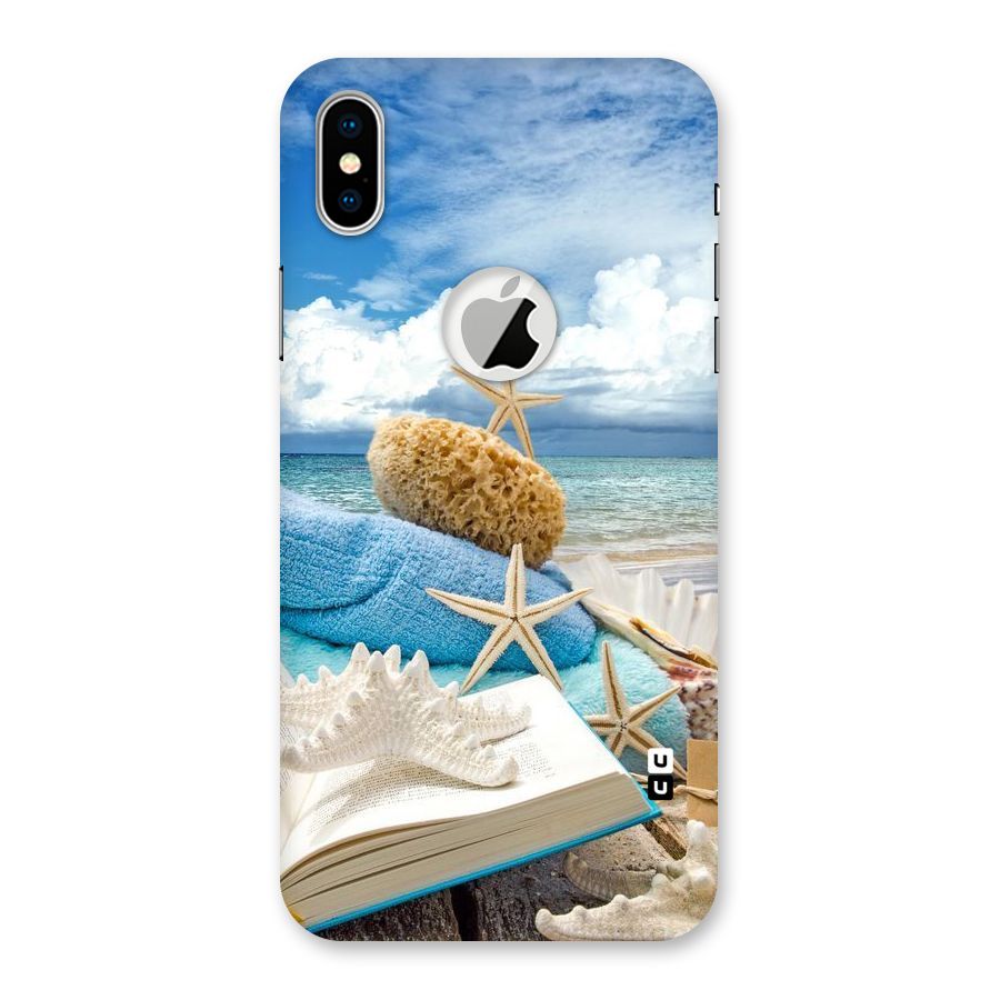 Beach Sky Back Case for iPhone X Logo Cut