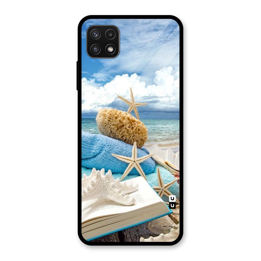 Beach Sky Glass Back Case for Galaxy A22 5G