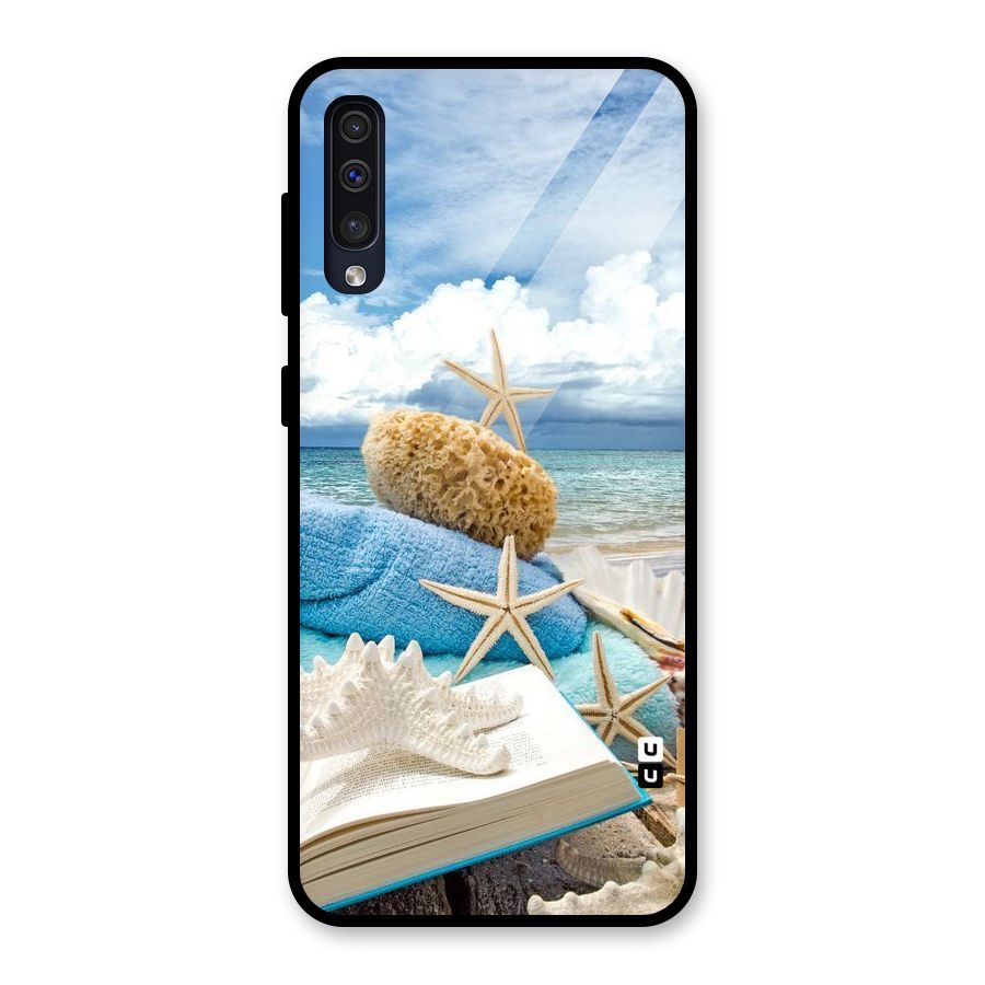Beach Sky Glass Back Case for Galaxy A50