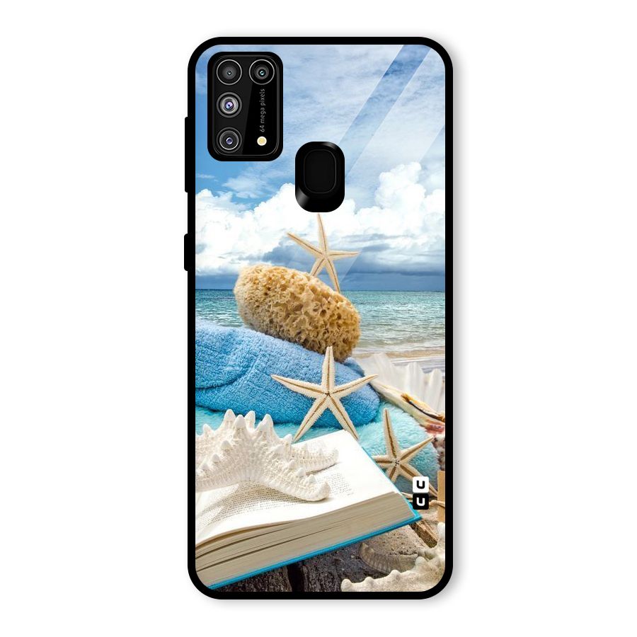 Beach Sky Glass Back Case for Galaxy F41