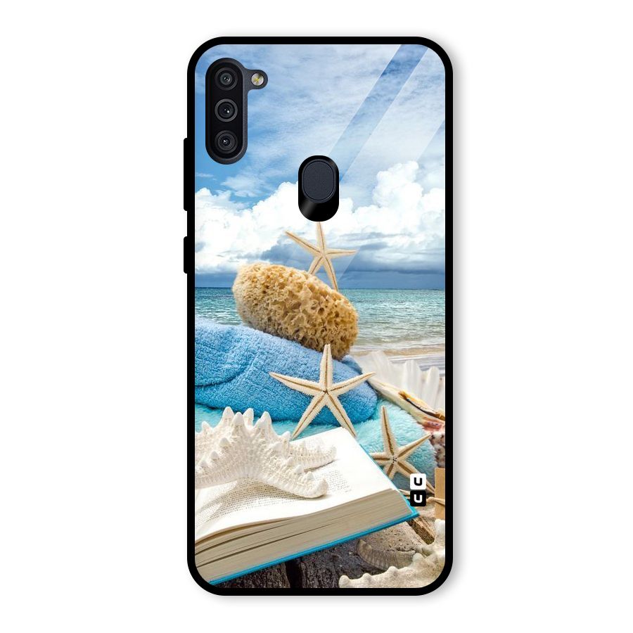 Beach Sky Glass Back Case for Galaxy M11