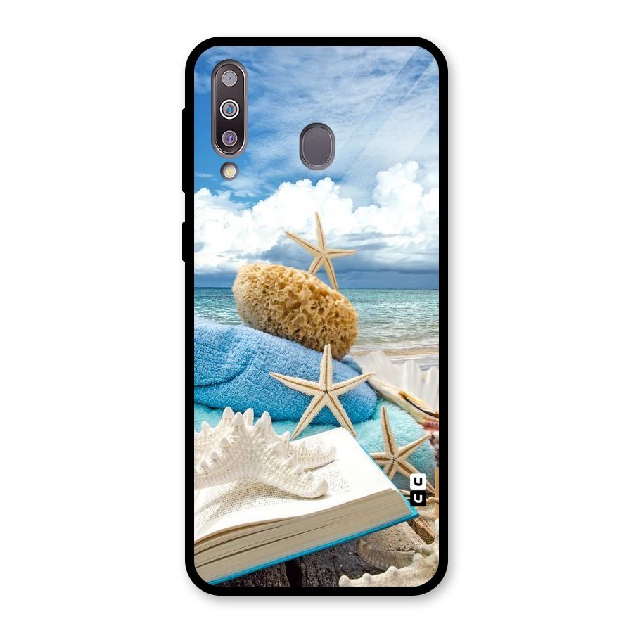 Beach Sky Glass Back Case for Galaxy M30