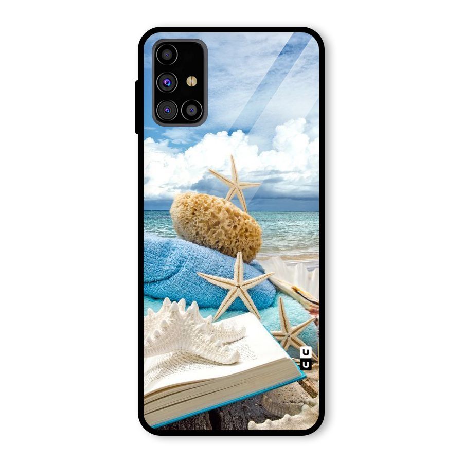 Beach Sky Glass Back Case for Galaxy M31s