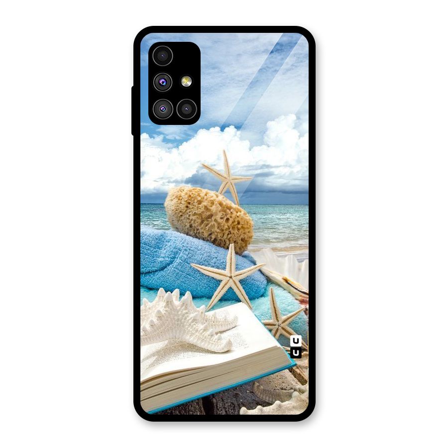 Beach Sky Glass Back Case for Galaxy M51