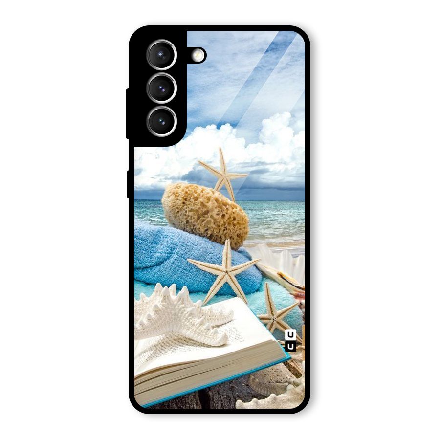 Beach Sky Glass Back Case for Galaxy S21 5G