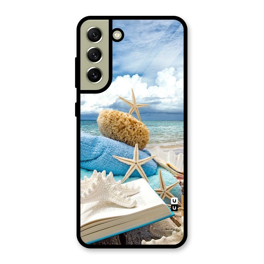 Beach Sky Glass Back Case for Galaxy S21 FE 5G
