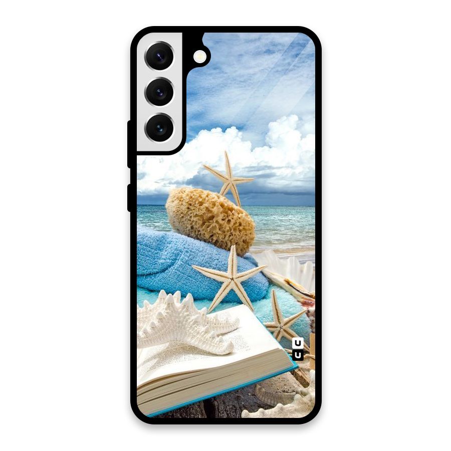 Beach Sky Glass Back Case for Galaxy S22 Plus 5G