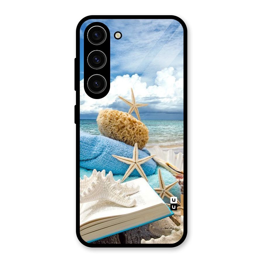 Beach Sky Glass Back Case for Galaxy S23