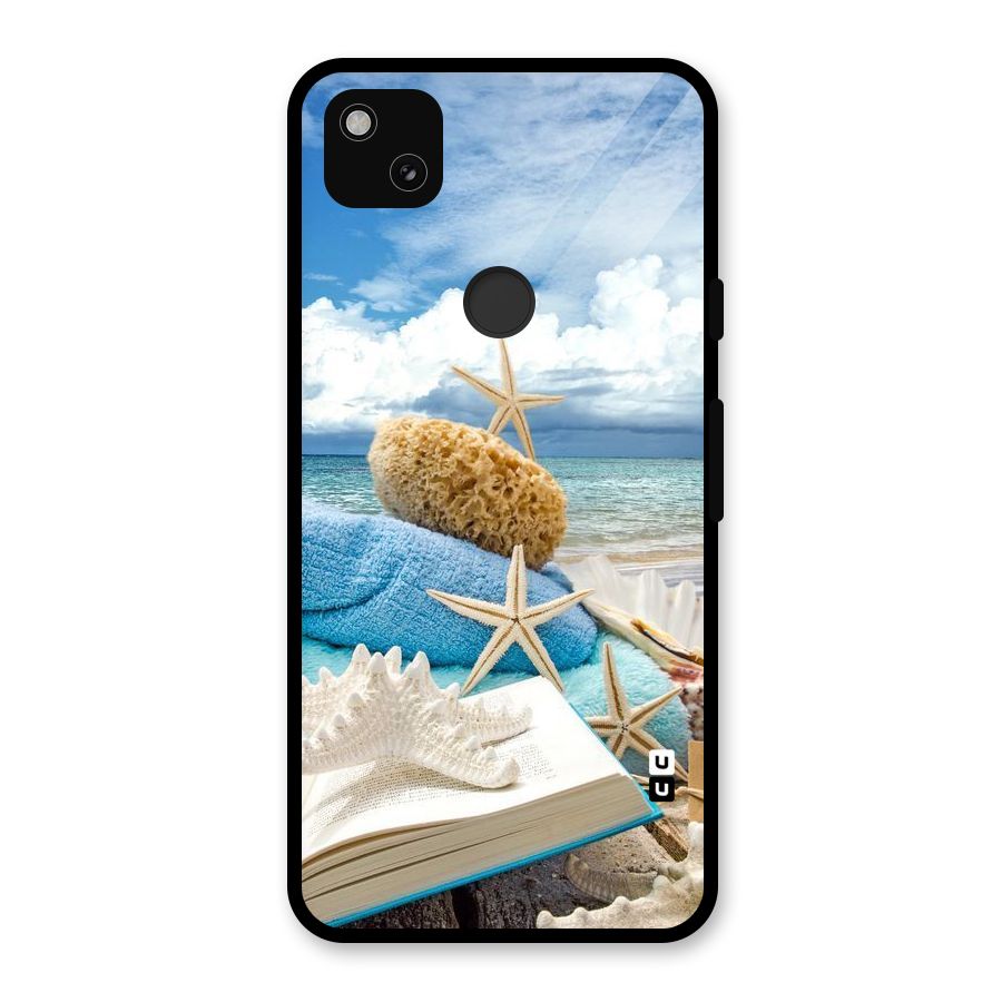Beach Sky Glass Back Case for Google Pixel 4a