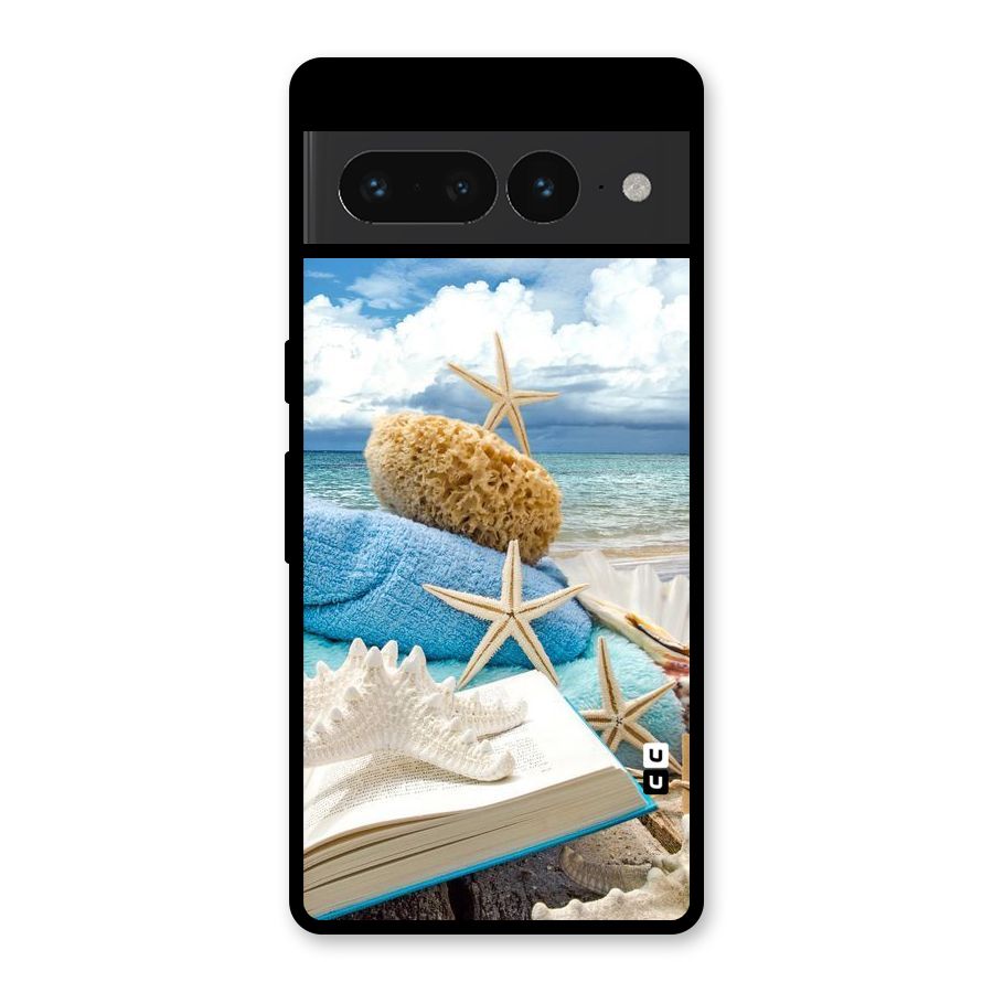Beach Sky Glass Back Case for Google Pixel 7 Pro