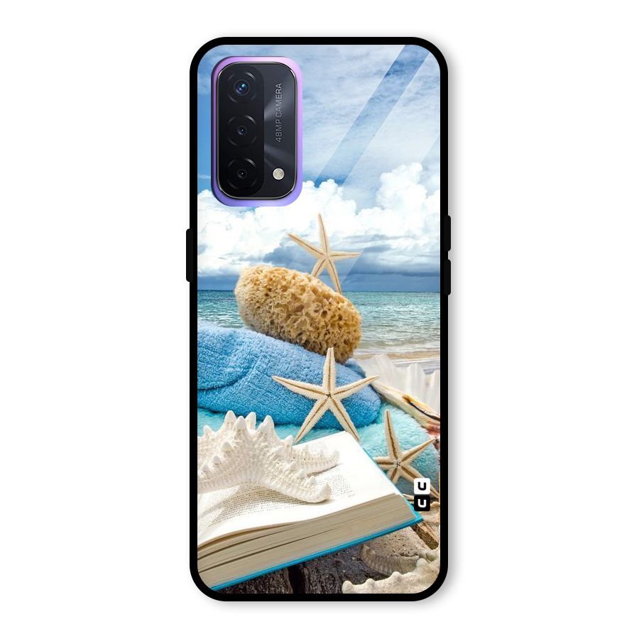 Beach Sky Glass Back Case for Oppo A74 5G