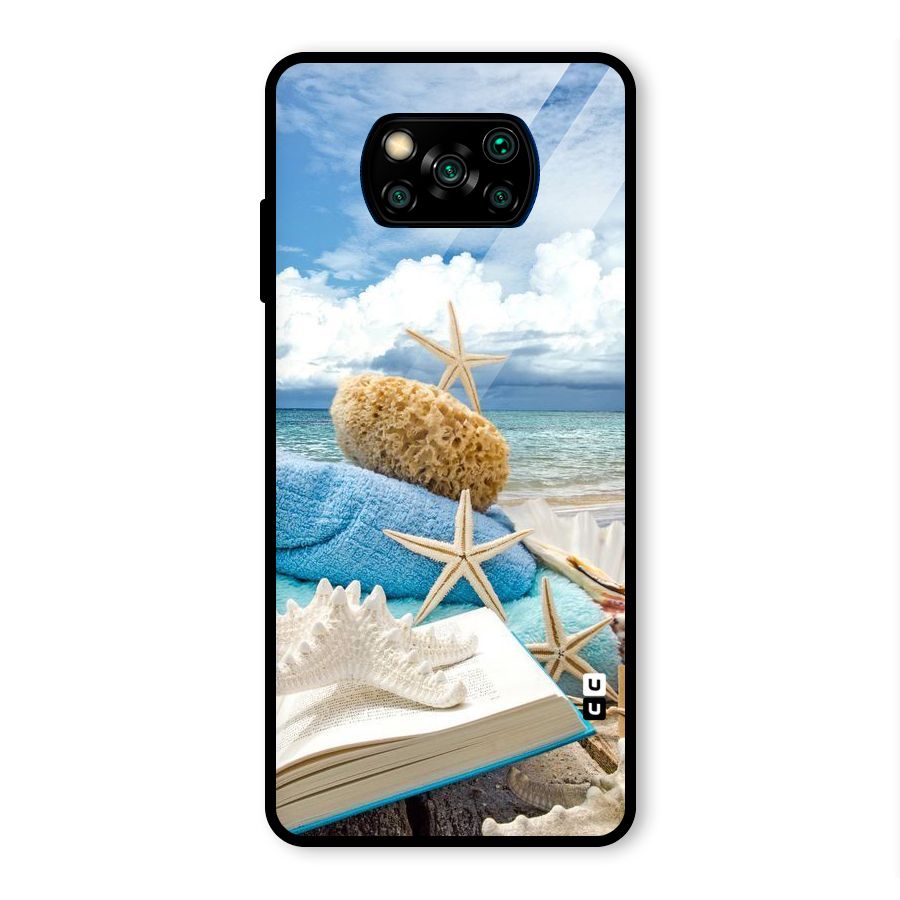 Beach Sky Glass Back Case for Poco X3 Pro
