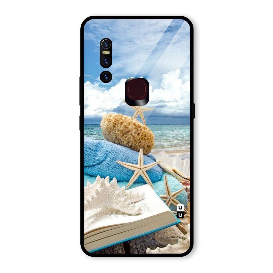 Beach Sky Glass Back Case for Vivo V15