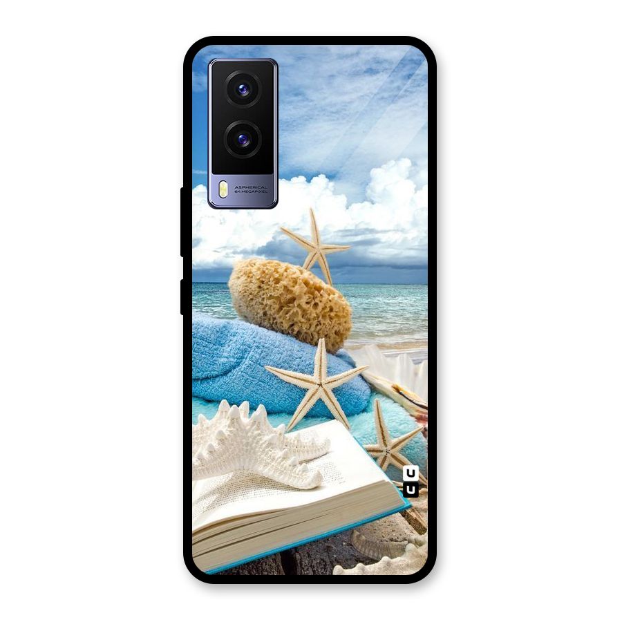 Beach Sky Glass Back Case for Vivo V21e 5G
