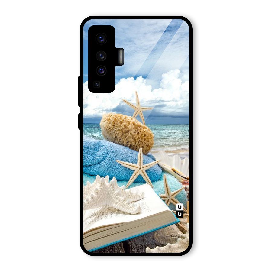Beach Sky Glass Back Case for Vivo X50