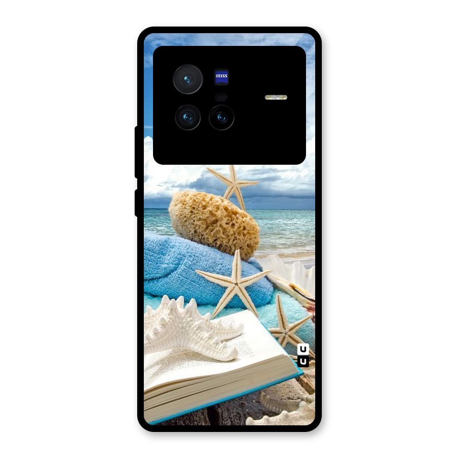 Beach Sky Glass Back Case for Vivo X80