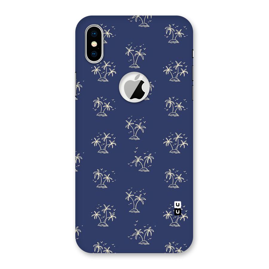 Beach Trees Back Case for iPhone X Logo Cut