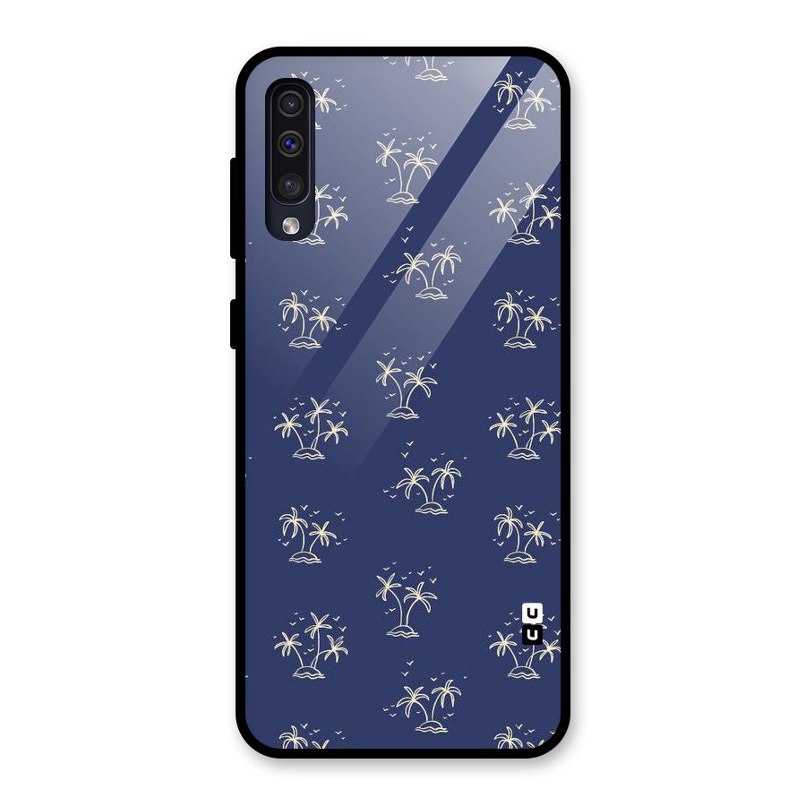 Beach Trees Glass Back Case for Galaxy A50
