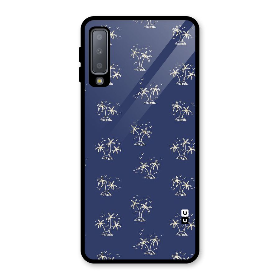 Beach Trees Glass Back Case for Galaxy A7 (2018)