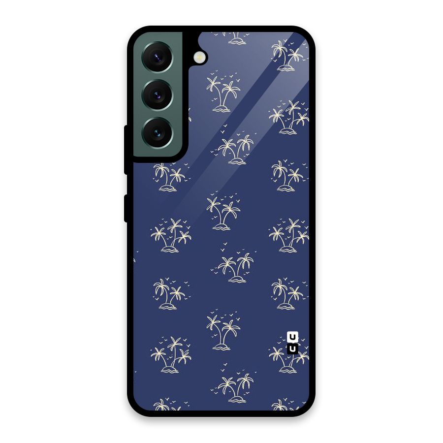 Beach Trees Glass Back Case for Galaxy S22 5G