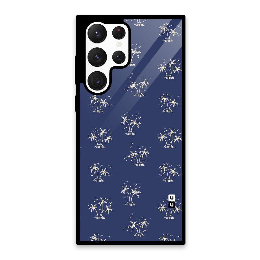 Beach Trees Glass Back Case for Galaxy S22 Ultra 5G