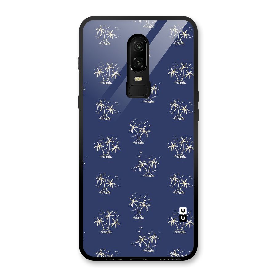 Beach Trees Glass Back Case for OnePlus 6