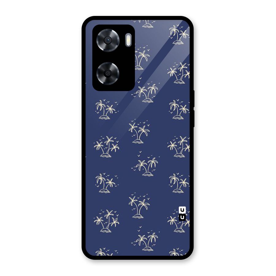 Beach Trees Glass Back Case for Oppo A57 2022