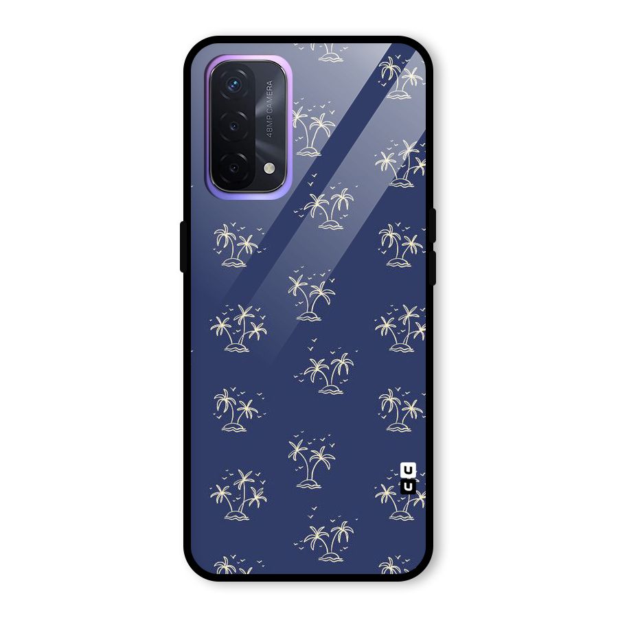 Beach Trees Glass Back Case for Oppo A74 5G