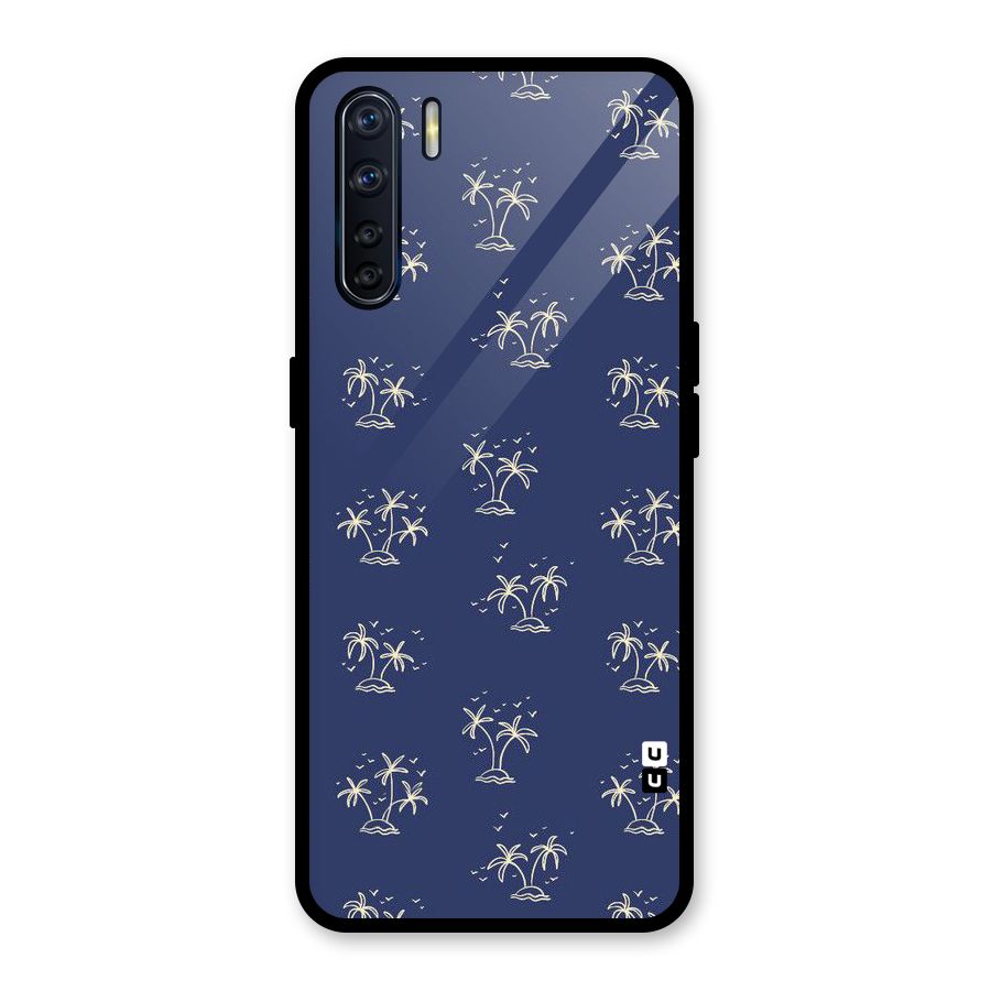 Beach Trees Glass Back Case for Oppo F15